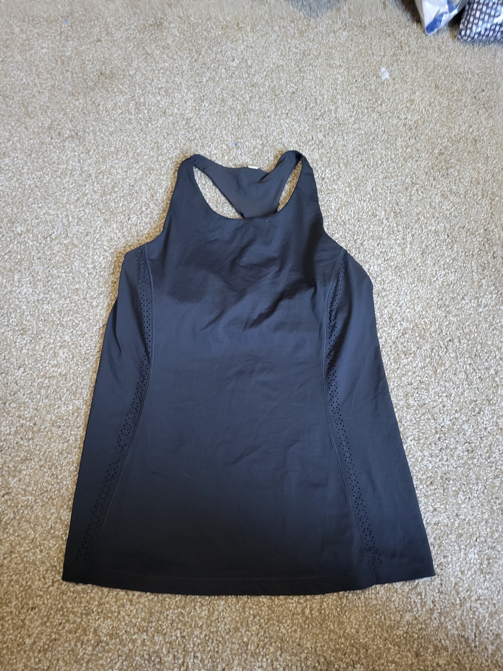 Lululemon Black Hit it Racer-back Cut out Bra Tank top Size 8